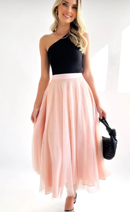 Phoebe Tulle Skirt - Blush