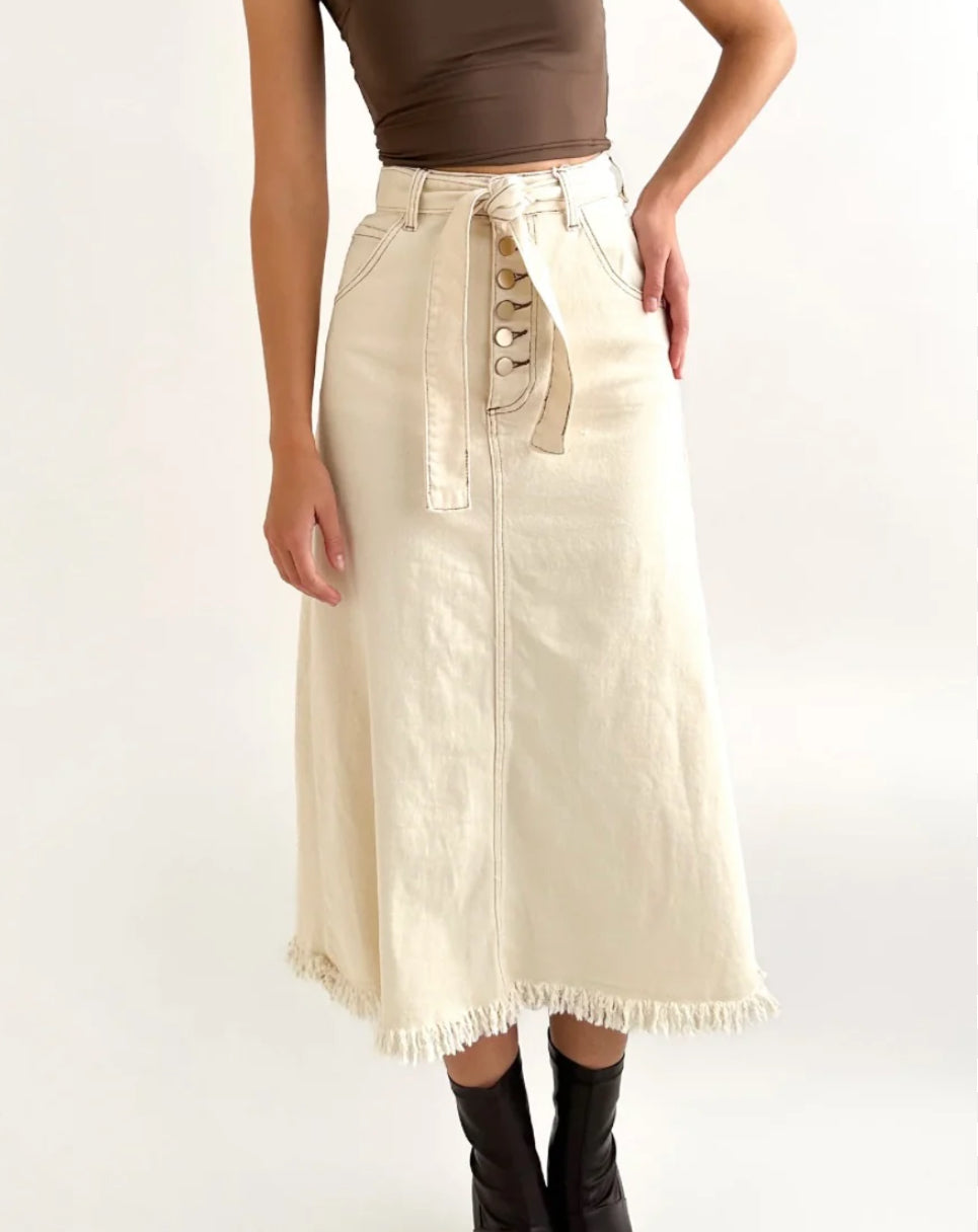 Skylar Denim Skirt - Midi