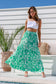 Kailani Tropical Skirt - Green/White