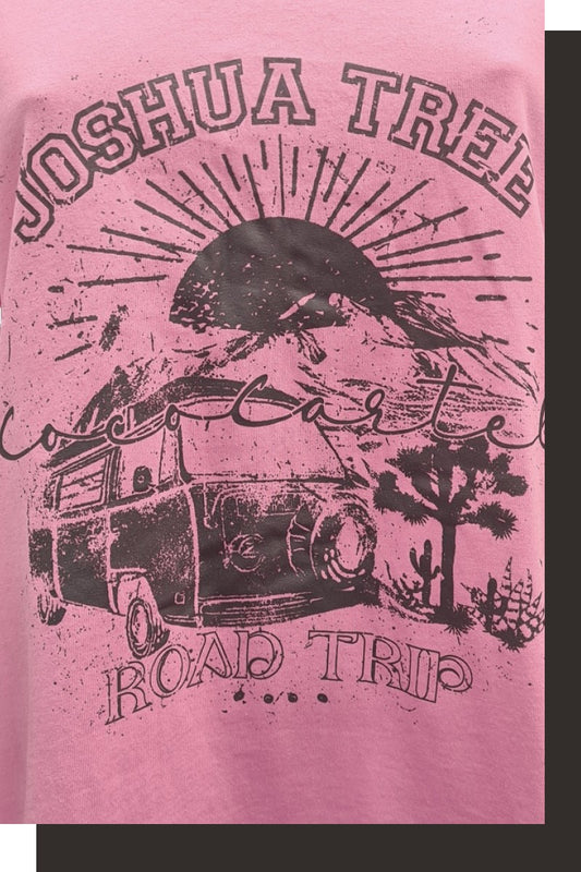 Joshua Tree Road Trip Tee - Pink