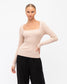 Bianca Ribbed Knit Top - Oatmeal