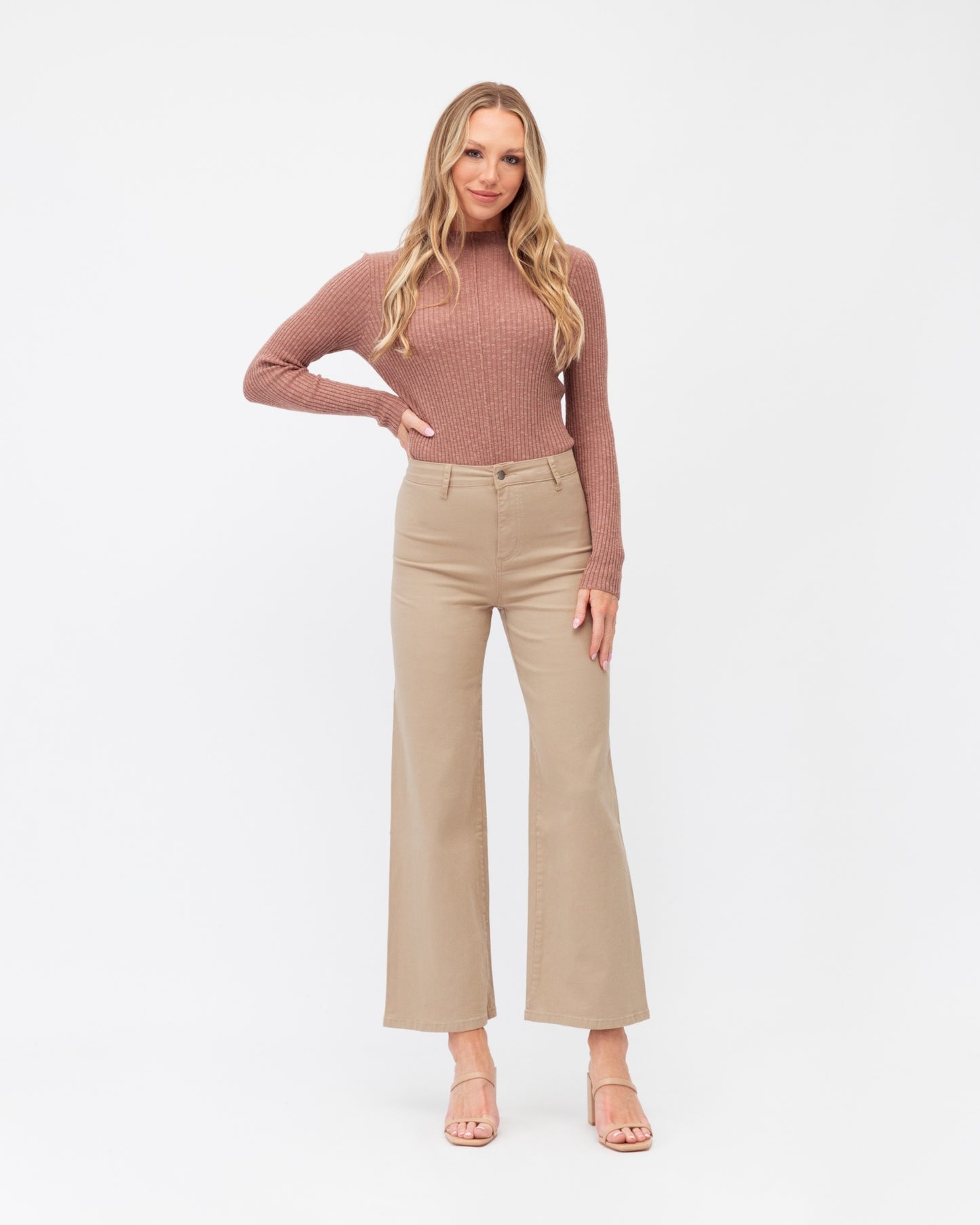 Kacey Denim Pant - Beige