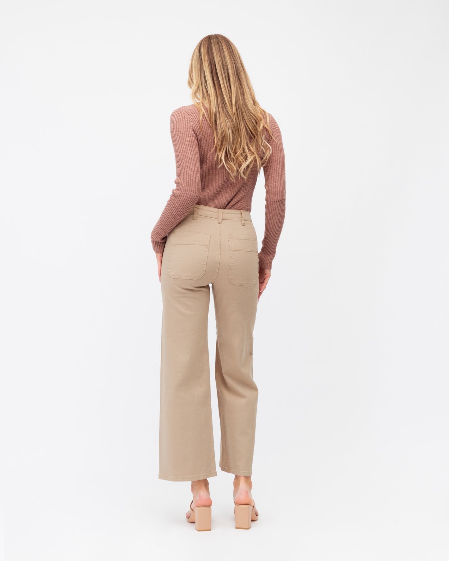 Kacey Denim Pant - Beige