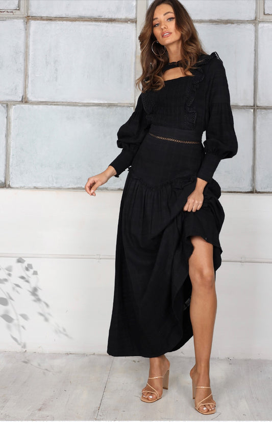 Monroe Maxi Skirt - Black