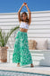 Kailani Tropical Skirt - Green/White