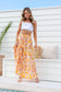 Kailani Tropical Skirt - Orange/Pink