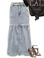 Refuge Split Panel Denim Skirt