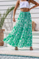 Kailani Tropical Skirt - Green/White